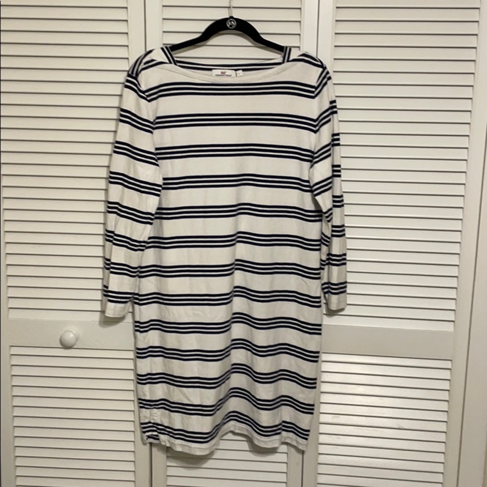 Vineyard Vines Striped Long Sleeve Shift Dress